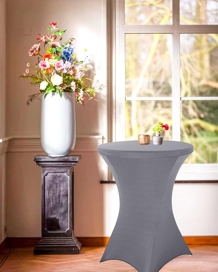 Pesonlook 3er-Set Stretch Stehtisch Husse für Bistrotisch Ø 80-85 cm Elegante,Verstärkung im Fussber