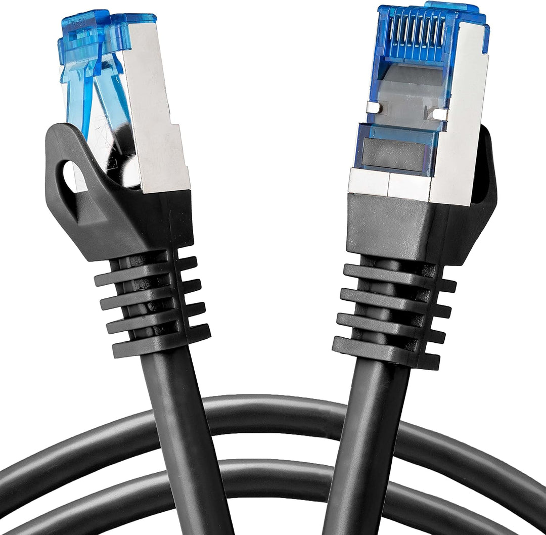 BIGtec 20m CAT.7 LAN Ethernet Kabel Netzwerkkabel Patchkabel Gigabit Patch DSL schwarz Kupferkabel d