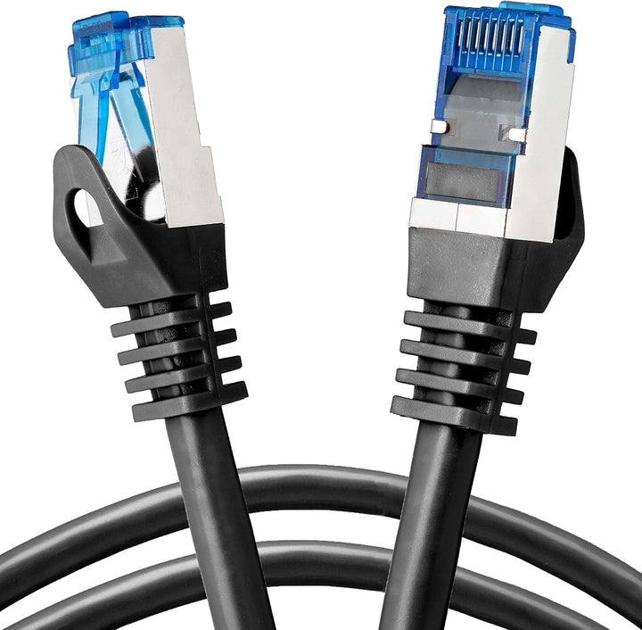 BIGtec 20m CAT.7 LAN Ethernet Kabel Netzwerkkabel Patchkabel Gigabit Patch DSL schwarz Kupferkabel d