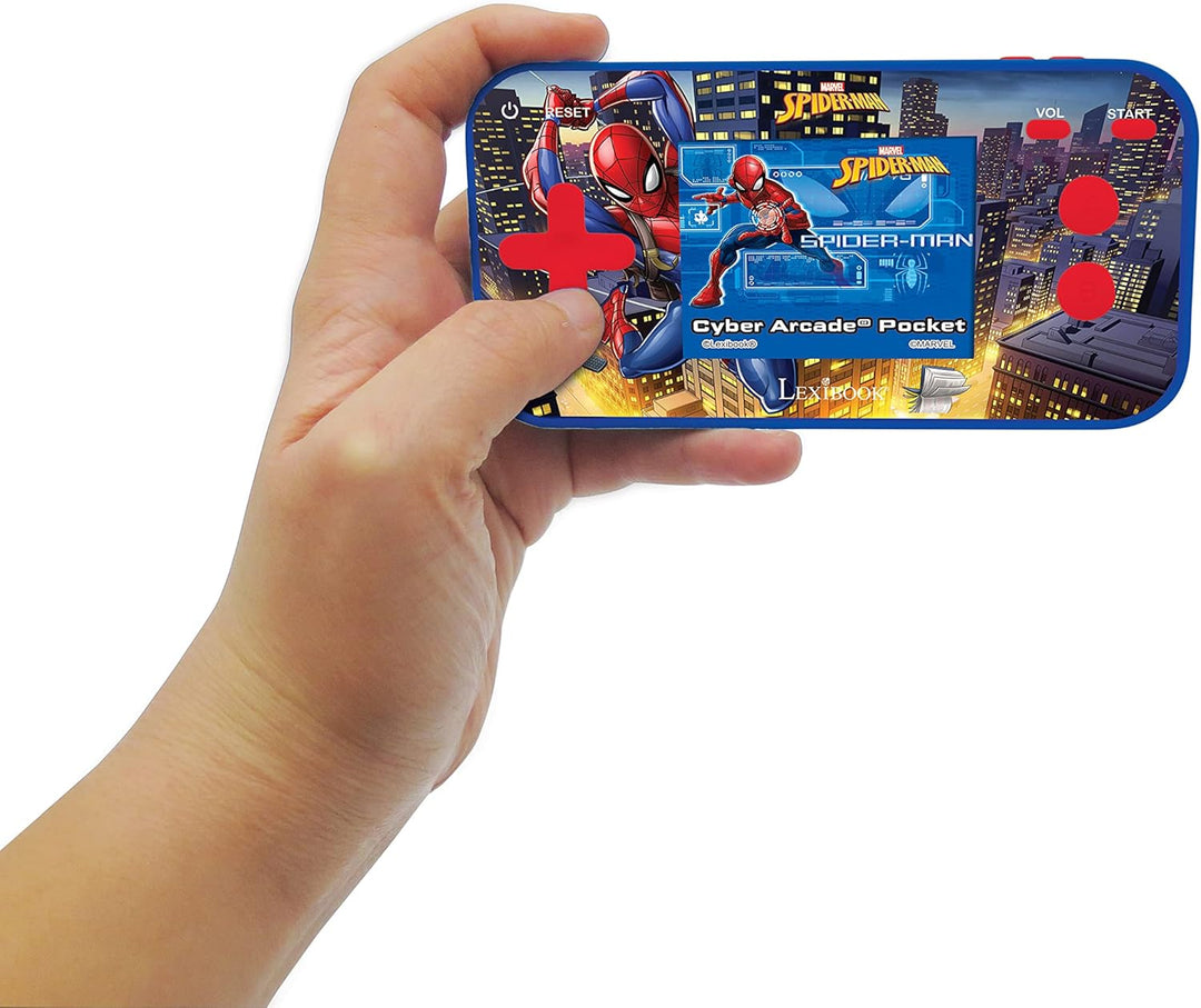 Lexibook, Spider-Man, Cyber Arcade Pocket, Tragbare Spielkonsole, 150 Spiele, 1,8“ LCD-Bildschirm, B