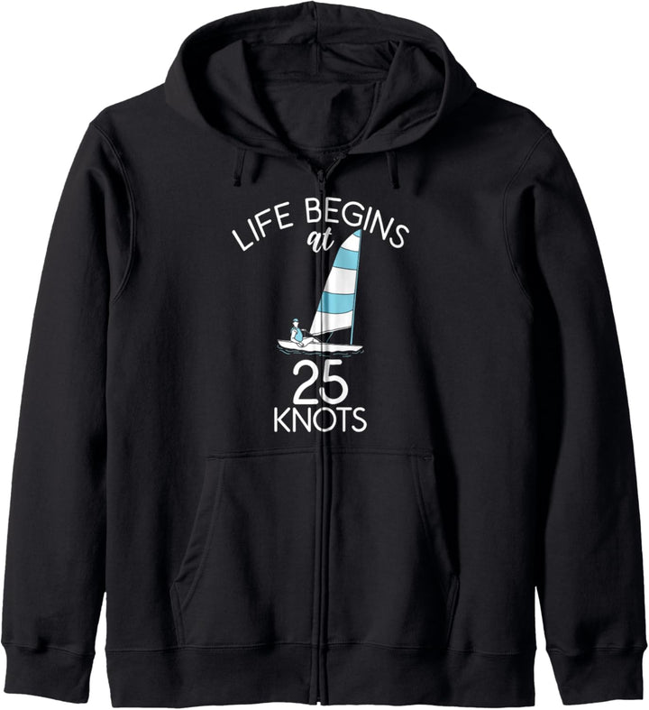Existenz fängt bei 25 Knoten Windsurfing Windsurfer Sail Kapuzenjacke