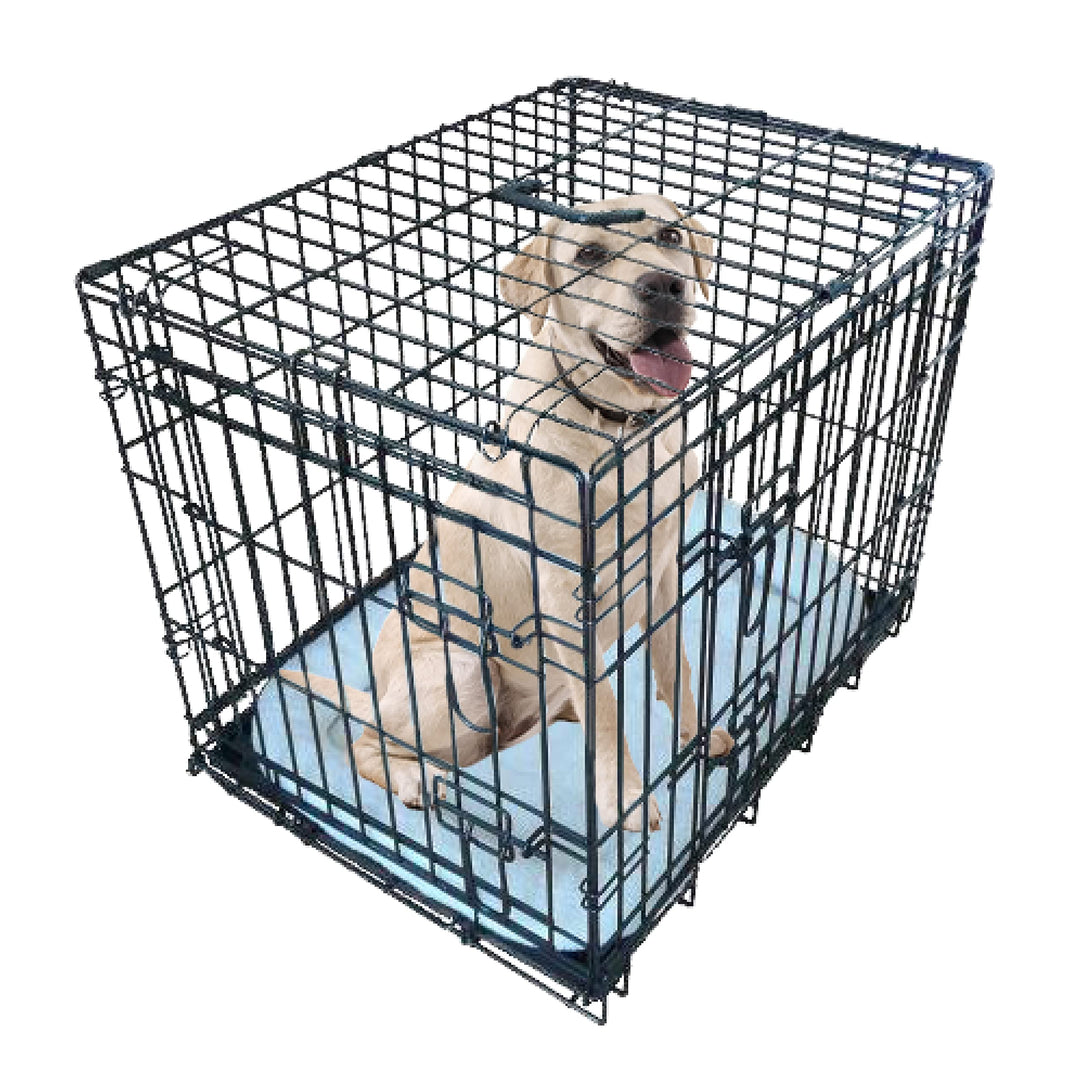 Ellie-Bo Hundekäfig, für kleine bis grosse Hunde, zusammenklappbar, mit Hundedecke, Metall-Bodenscha