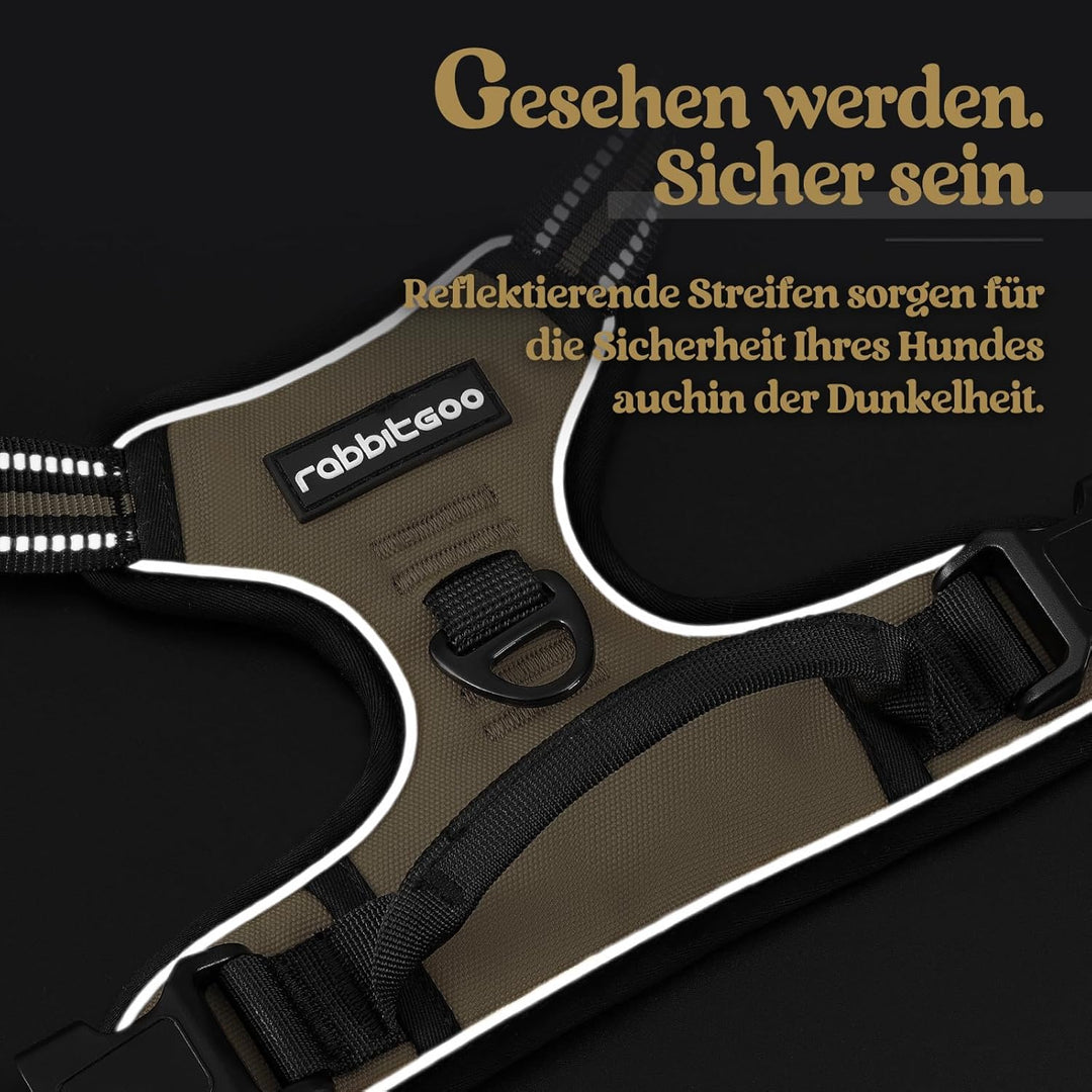 rabbitgoo Hundegeschirr Mittelgrosse Hunde, Anti Zug Geschirr mit Kontrolle, No Pull Verstellbar Hun