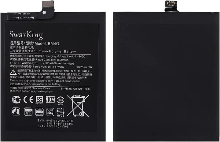 SwarKing Ersatz Akku Kompatibel mit Poco F2 Pro M2004J11G BM4Q with Toolkit