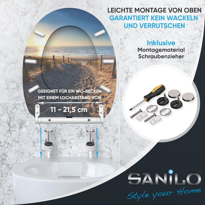 Sanilo WC Sitz mit Absenkautomatik, viele neue Toilettendeckel zur Auswahl, hochwertige Oberfläche,
