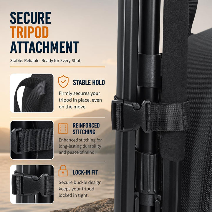 IPEB Kamerarucksack Tasche mit Stativhalterung Wasserdichtes Kameragehäuse Fotografie Rucksack Anti-