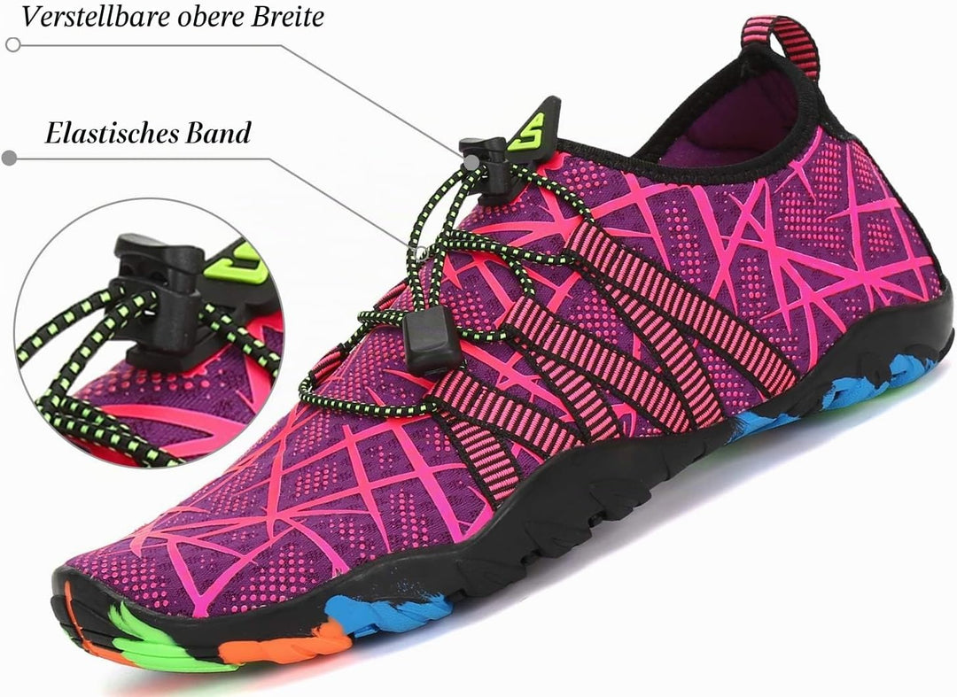 SAGUARO Badeschuhe für Herren Damen - 7/9 Drainagelöcher Schnelltrocknende rutschfest, Gr 35-48 35 E