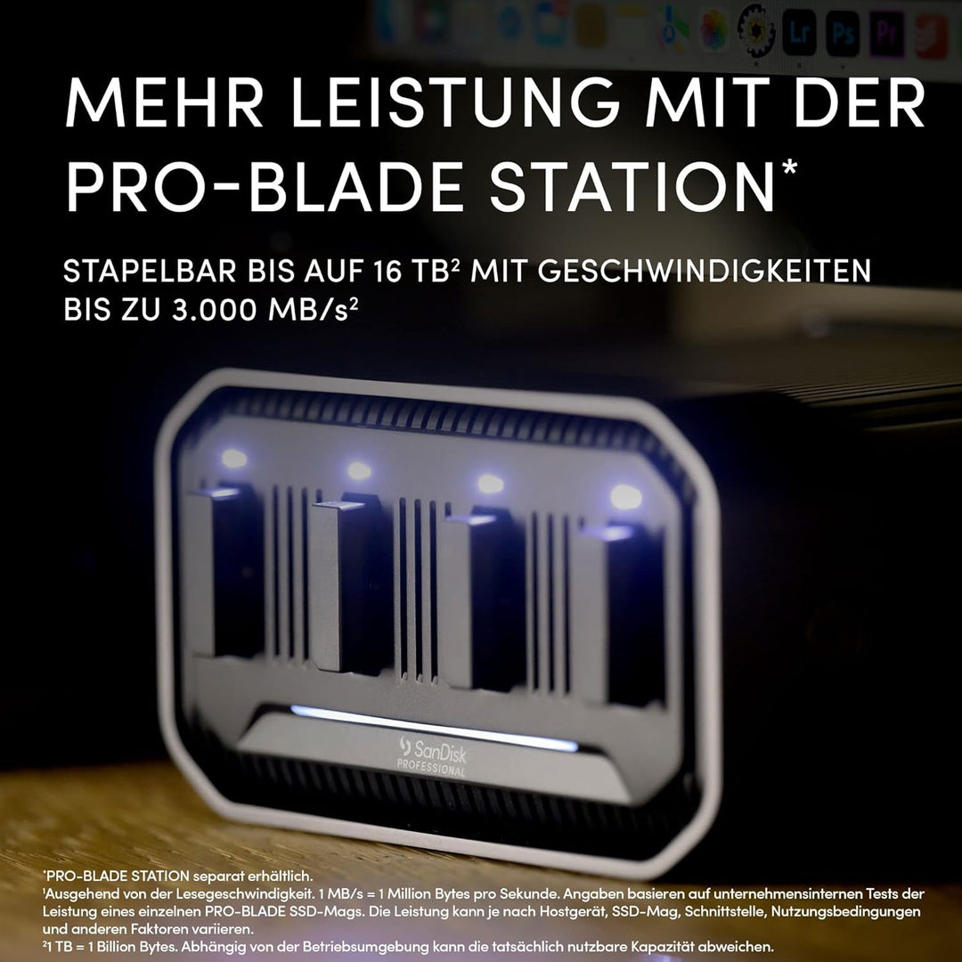 SanDisk PROFESSIONAL PRO-BLADE SSD-Mag 2 TB (mobiles und modulares NVMe SSD-Mag, für Mac und Windows