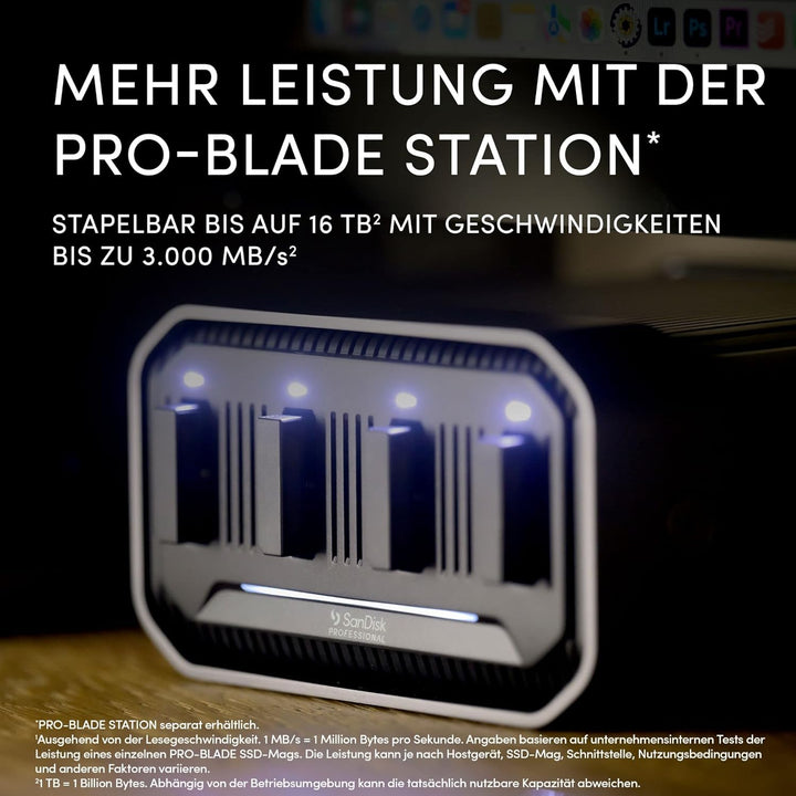 SanDisk PROFESSIONAL PRO-BLADE SSD-Mag 2 TB (mobiles und modulares NVMe SSD-Mag, für Mac und Windows
