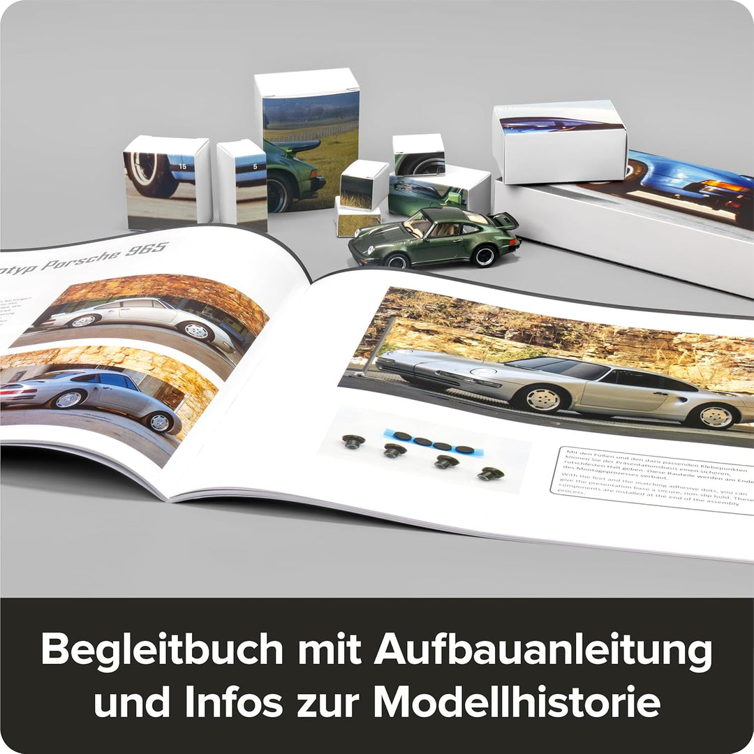 FRANZIS 67233 - Porsche 911 Turbo Adventskalender - Modellbausatz im Massstab 1:43, inkl. Soundmodul