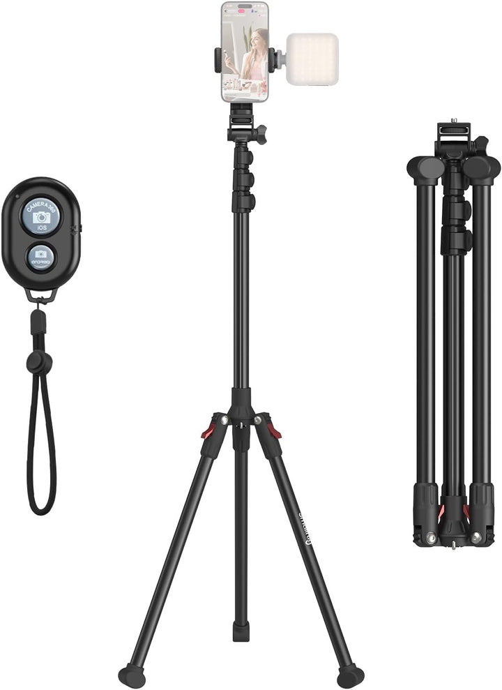 SMALLRIG Phone Tripod mit Fernbedienung, 67-Zoll-Stativ für Kamera, tragbar, umkehrbar, universelles