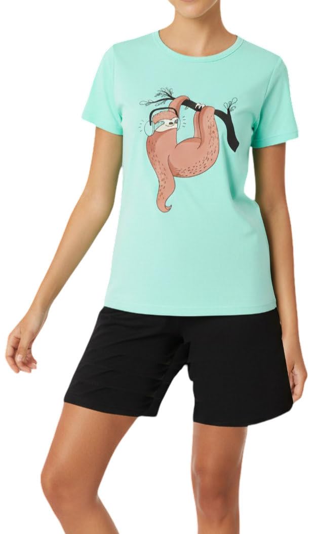 Mädchen Schlafanzug kurz, weicher Single-Jersey aus 100% Baumwolle und Hose in Bermuda Form, mit Mot