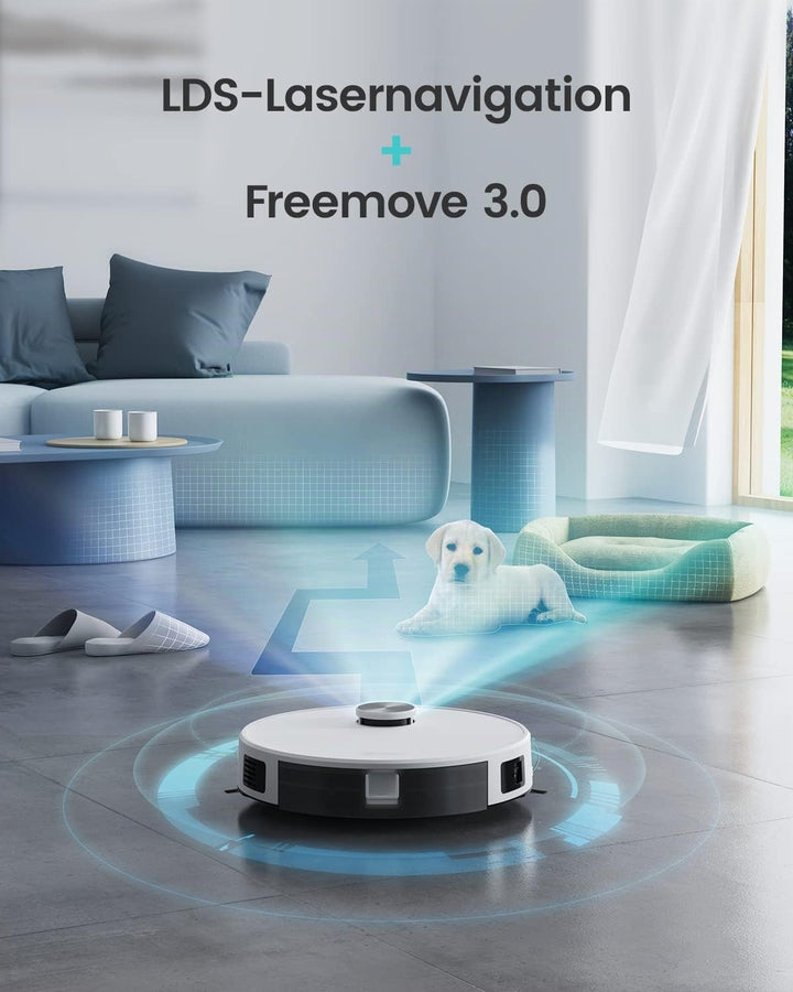 LEFANT M1 Staubsauger Roboter, Mehrstufiges Mapping Saugroboter mit Wischfunktion No-Go-Zonen, 5500P