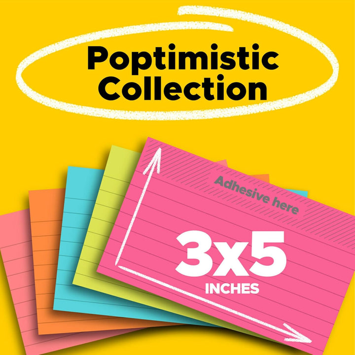 Post-It Sticky Notes 3"X5" 5/pkg-Lined Cape Town W/100 Sheets