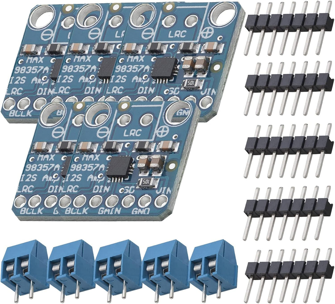AZDelivery 5x I2S 3W Class D Amplifier Breakout - MAX98357A [ADA3006], 5