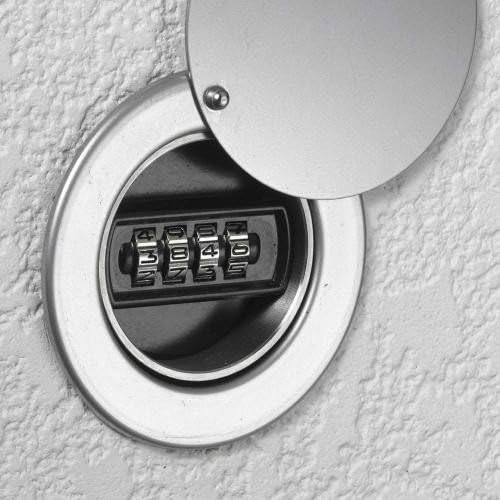 Kruse PZ Schlüsselsafe Code | Rohrtresor | Zahlenschloss | hochwertiger Edelstahl | 51mm | Silber oh