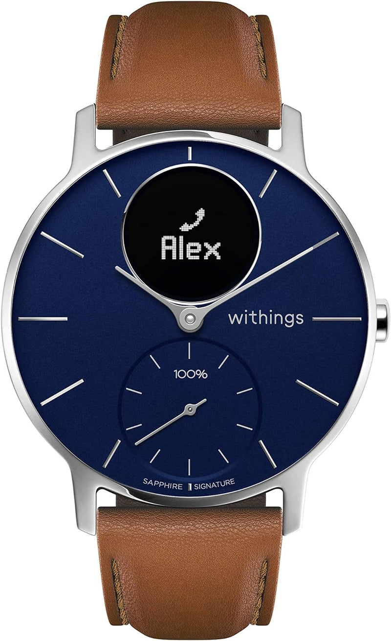 WITHINGS - Premium Lederarmband für ScanWatch, Steel HR, Steel HR Sport, Move ECG, Move und Steel Br