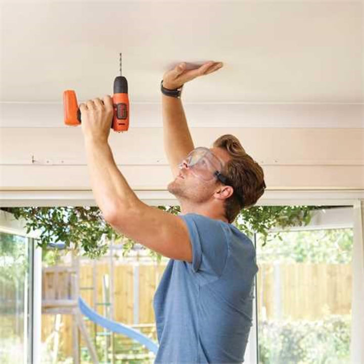 Black+Decker Ultra-Kompakt-Bohrer, Akkubohrer (7.2V, 1.5Ah Li-Ion Akku, 10mm Schnellspannbohrfutter,