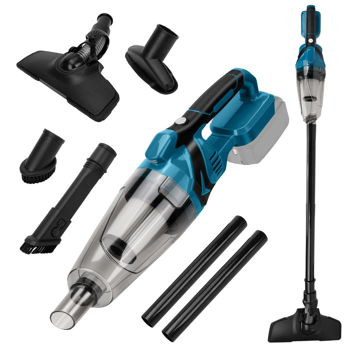 Akku Handstaubsauger kompatibel mit Makita 18V Akku, 10000Pa Tragbar Staubsauger mit 4 Düsen und 0,7