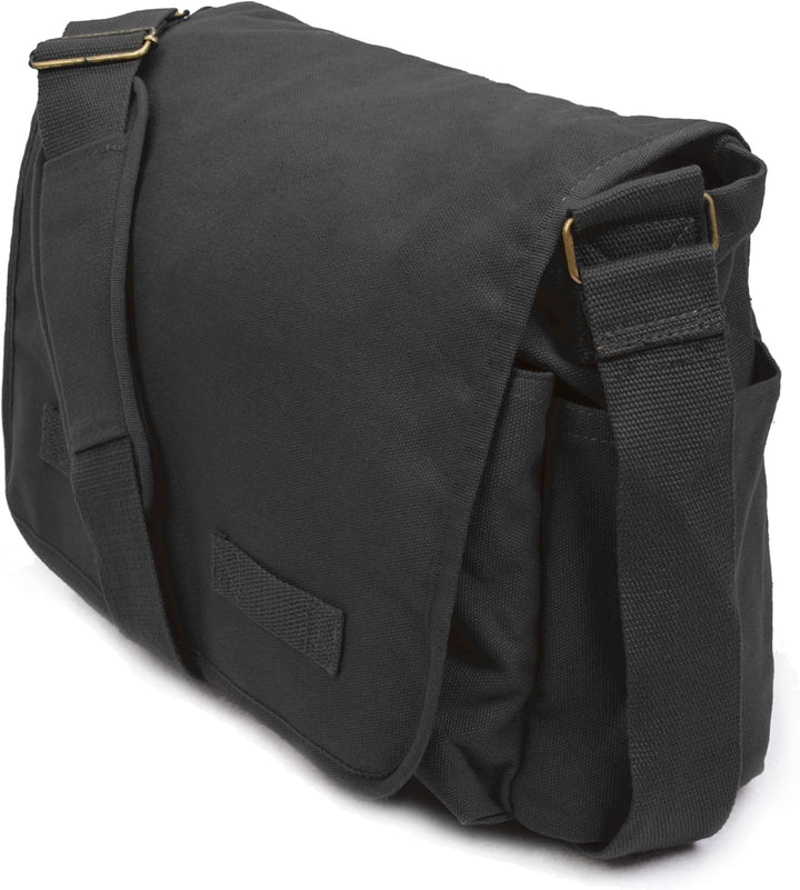 Sweetbriar Classic Vintage Messenger Bag - Original Heavyweight Cotton Canvas Shoulder Bag with Upgr