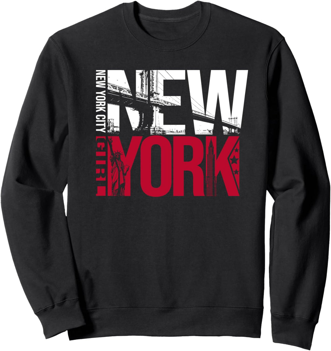 New York City Girl Freiheitsstatue NYC USA Souvenir Motif Sweatshirt