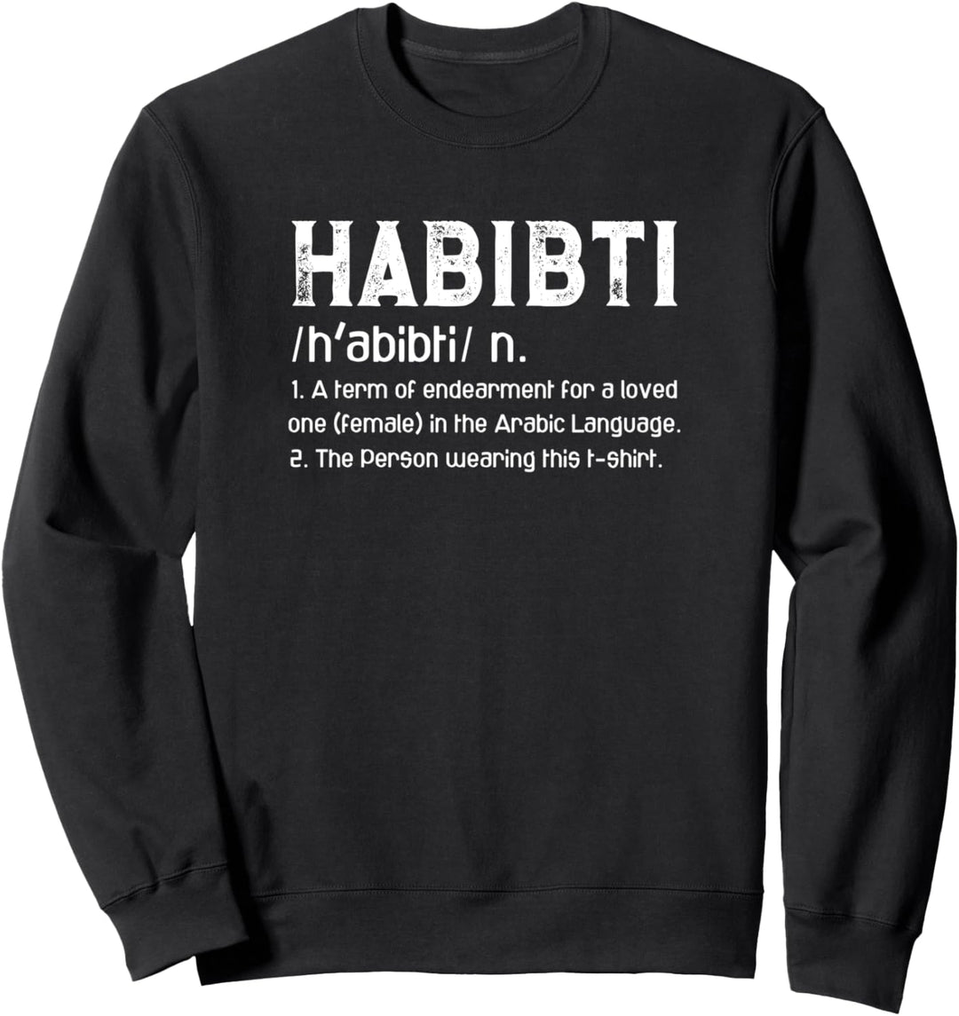 Habibti Definition Arabische Paare Valentinstag Sweatshirt