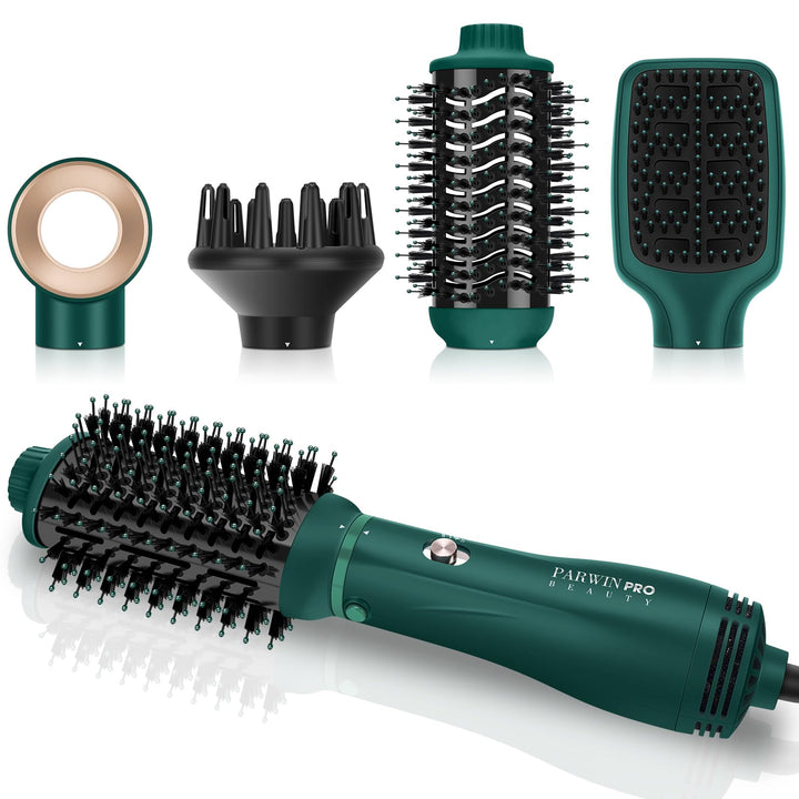 4 IN 1 Haartrockner Warmluftbürste Set, PARWIN PRO BEAUTY Styler-Set, Föhnbürste Lockenbürste mit 4