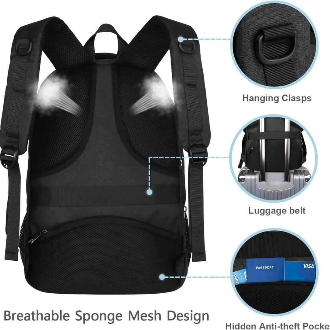 MATEIN Grosser Laptop Rucksack 17 Zoll Laptoptasche für Schule Arbeit mit USB Ladeanschluss Anti Die