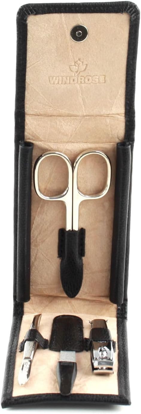 Windrose Beluga Taschenmanicure 10 cm Schwarz, Schwarz