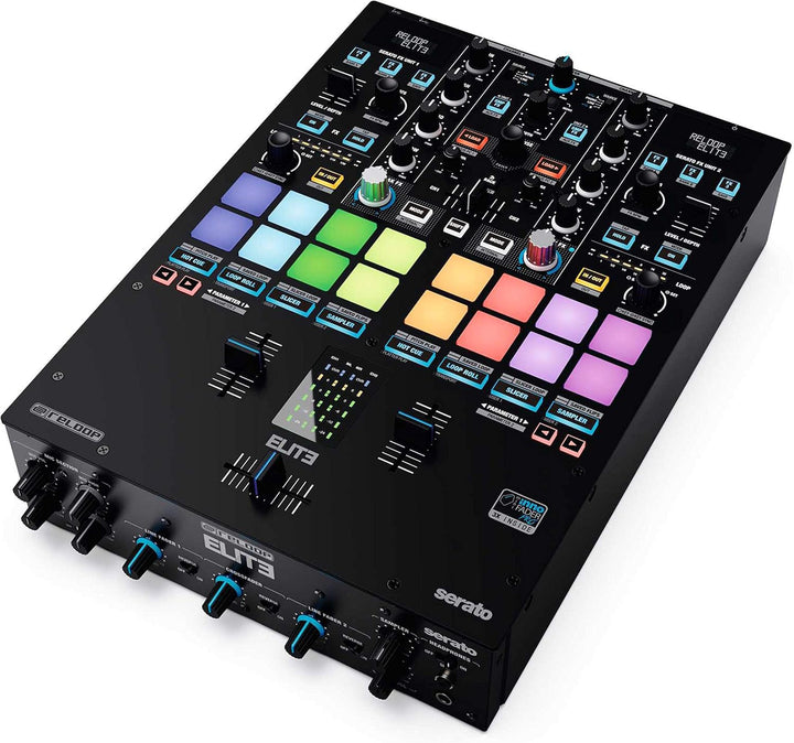 Reloop ELITE Professioneller DVS Performance Mixer für Serato DJ Pro, 16 grosse, anschlagsdynamische