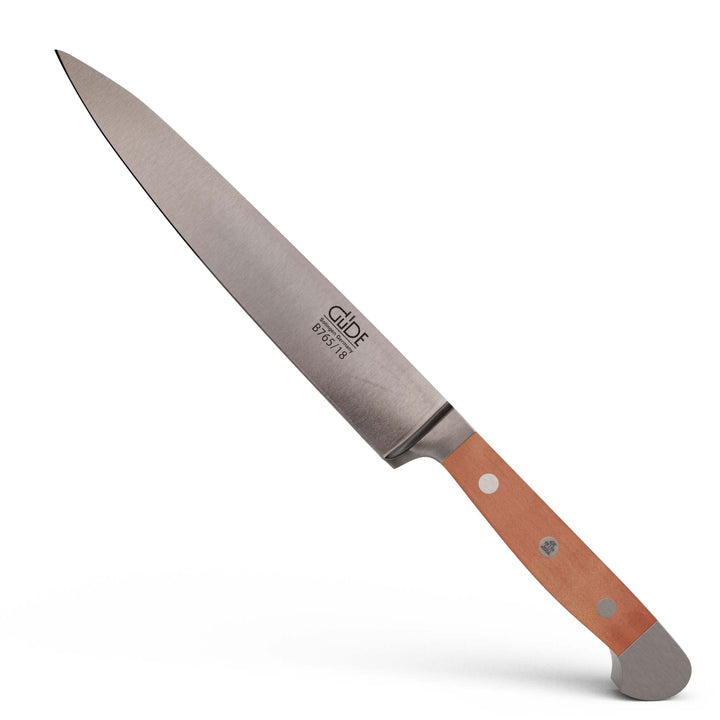 GÜDE Solingen - Filiermesser geschmiedet, 18 cm, Birnenholz, ALPHA BIRNE, Doppelkropf, Handmade
