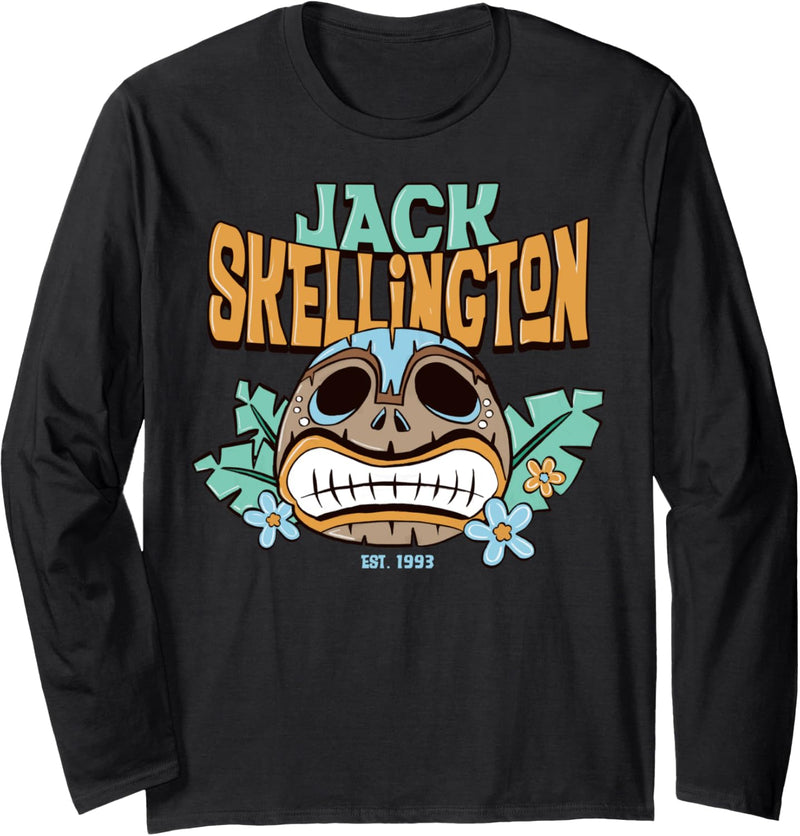 Nightmare Before Christmas Jack Skelington Tiki Jack Face Langarmshirt