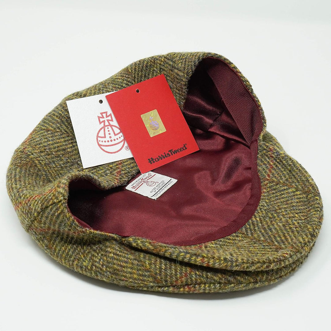 Borges & Scott Nevis Schirmmütze – Schiebermütze aus 100% handgewebter Wolle - Harris Tweed - wasser