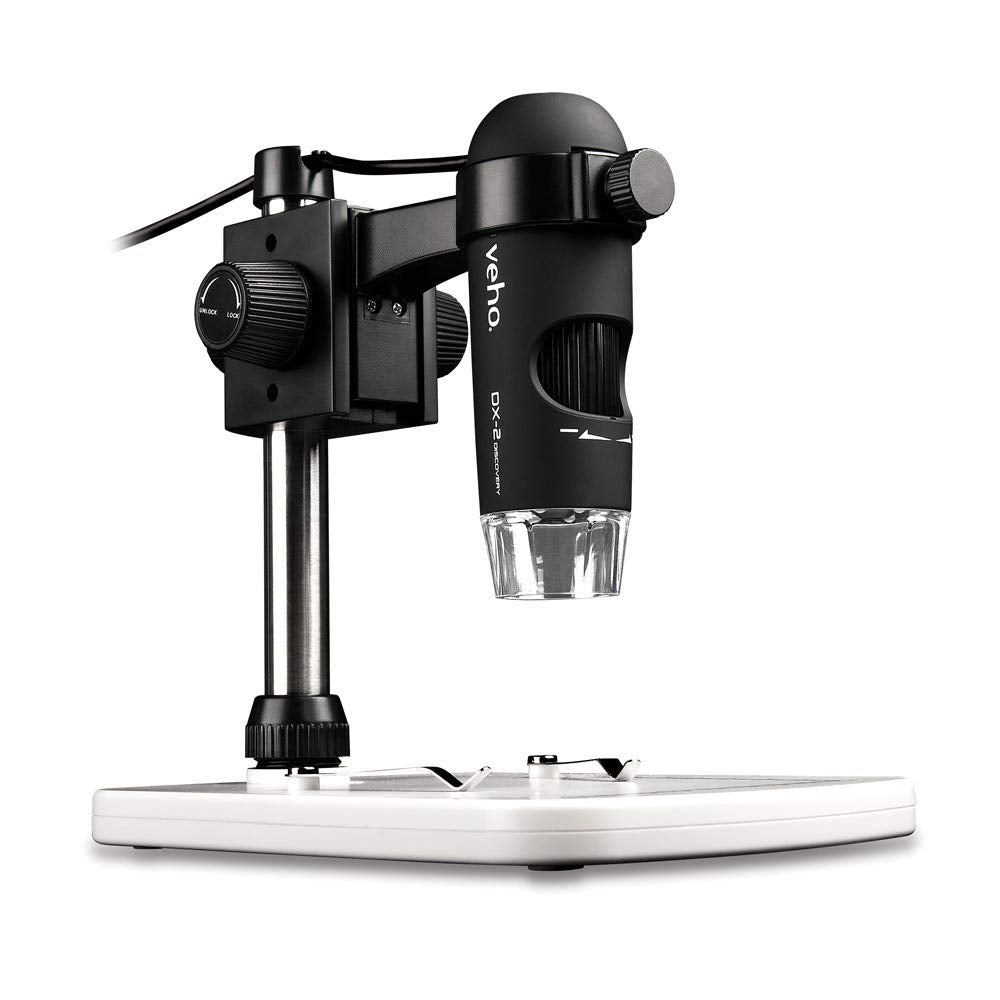 Veho Discovery DX-2 Digitales USB-Mikroskop, 3 MP, 500-fache Vergrösserung, Fotoaufnahme, Videoaufna