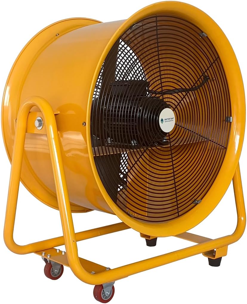 Doctor San - Sanierungstechnik Hallenventilator Bauventilator Metallventilator Baugebläse Windmaschi
