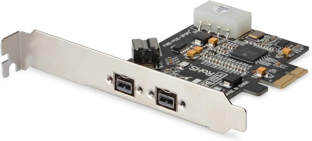 DIGITUS IO-Karte - PCIe - Firewire 800 1394b Schnittstellen-Karte - 3-Port - 2x 9-Pin extern & 1x 9-
