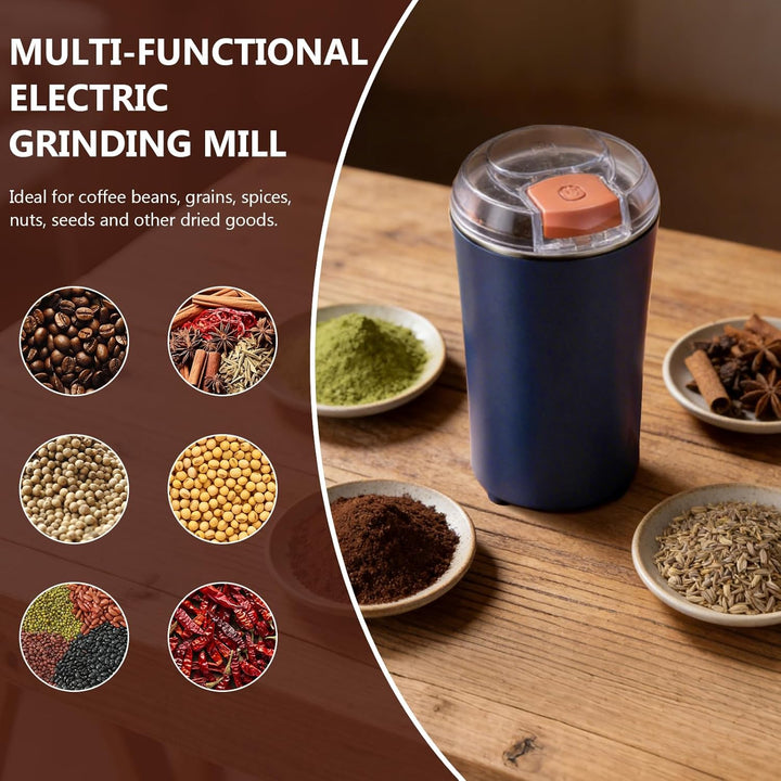 Kaffeemühle Elektrisch, Elektrisch Gewürzmühle und Kaffee Mühle mit Edelstahl Klinge und Sicherheits