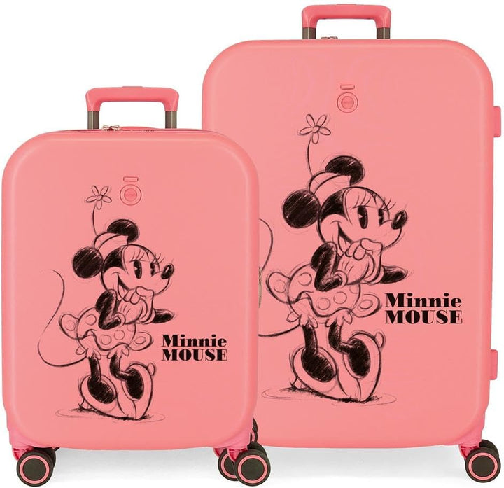 Disney Mickey Happiness Anpassbarer Koffer einstellen Koralle, Koffer einstellen Koralle