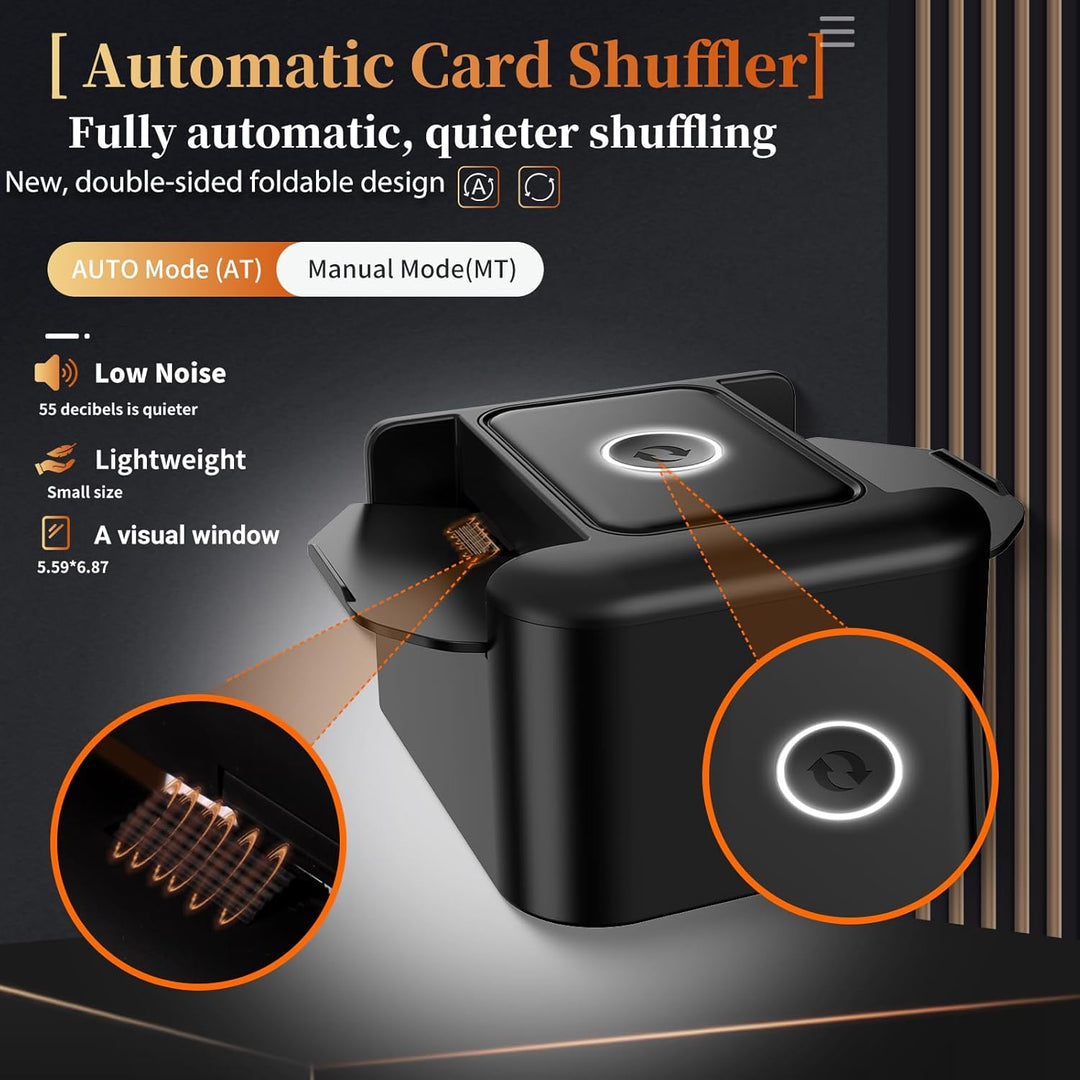 M5 Wiederaufladbar Automatischer Kartenmischer 1-2 Deck, Geräuscharm Elektrische Mischmaschine Karte