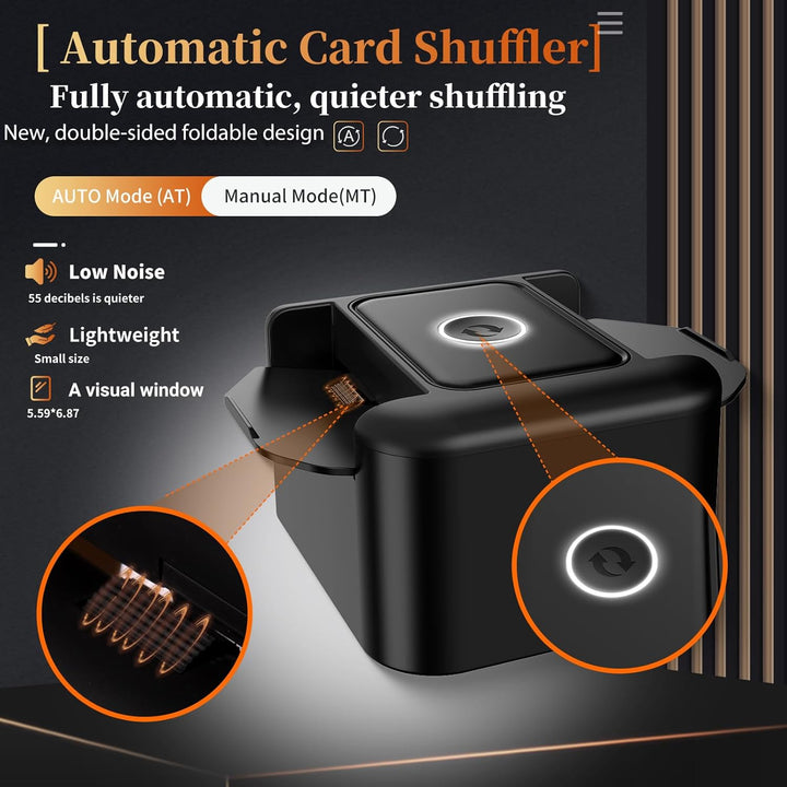 M5 Wiederaufladbar Automatischer Kartenmischer 1-2 Deck, Geräuscharm Elektrische Mischmaschine Karte