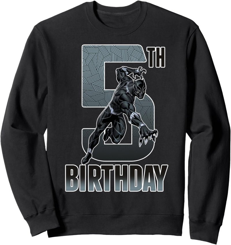Marvel Black Panther Action Pose 5th Birthday Sweatshirt