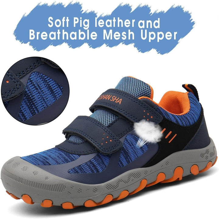 Mishansha Jungen Mädchen Wanderschuhe rutschfest Walkingschuhe Weich Flexibel Stabil Fitnessschuhe F