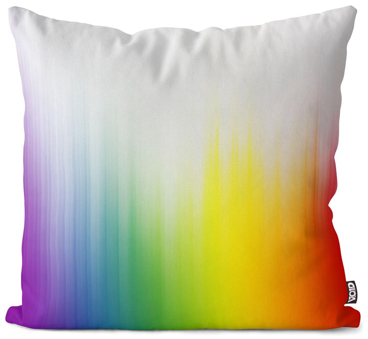 VOID Regenbogen Farben Pride Kissenbezug Kissenhülle Polyester wasserfest Outdoor Indoor, Kissen Grö