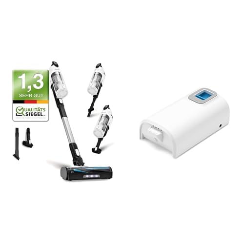 Levoit Akku Staubsauger mit Tierhaardüse + Ersatzakku, Anti-Haar-Verwicklung, max 50min Laufzeit, 4-