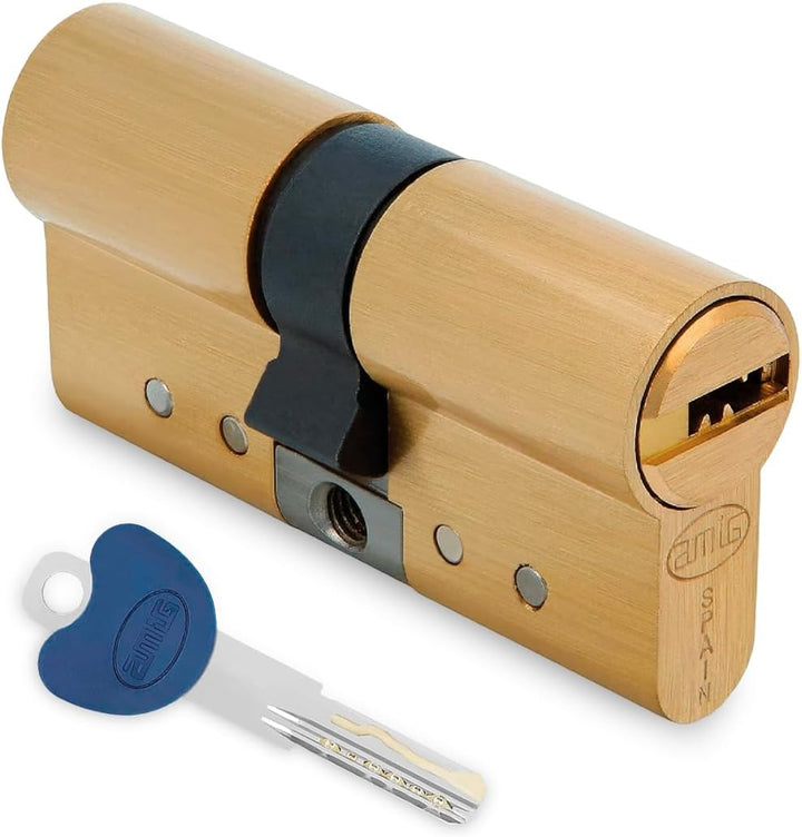 Amig - Sicherheitszylinder - Modell 20000 - Hergestellt aus Messing - Masse: 80 mm (35-45) - Bietet