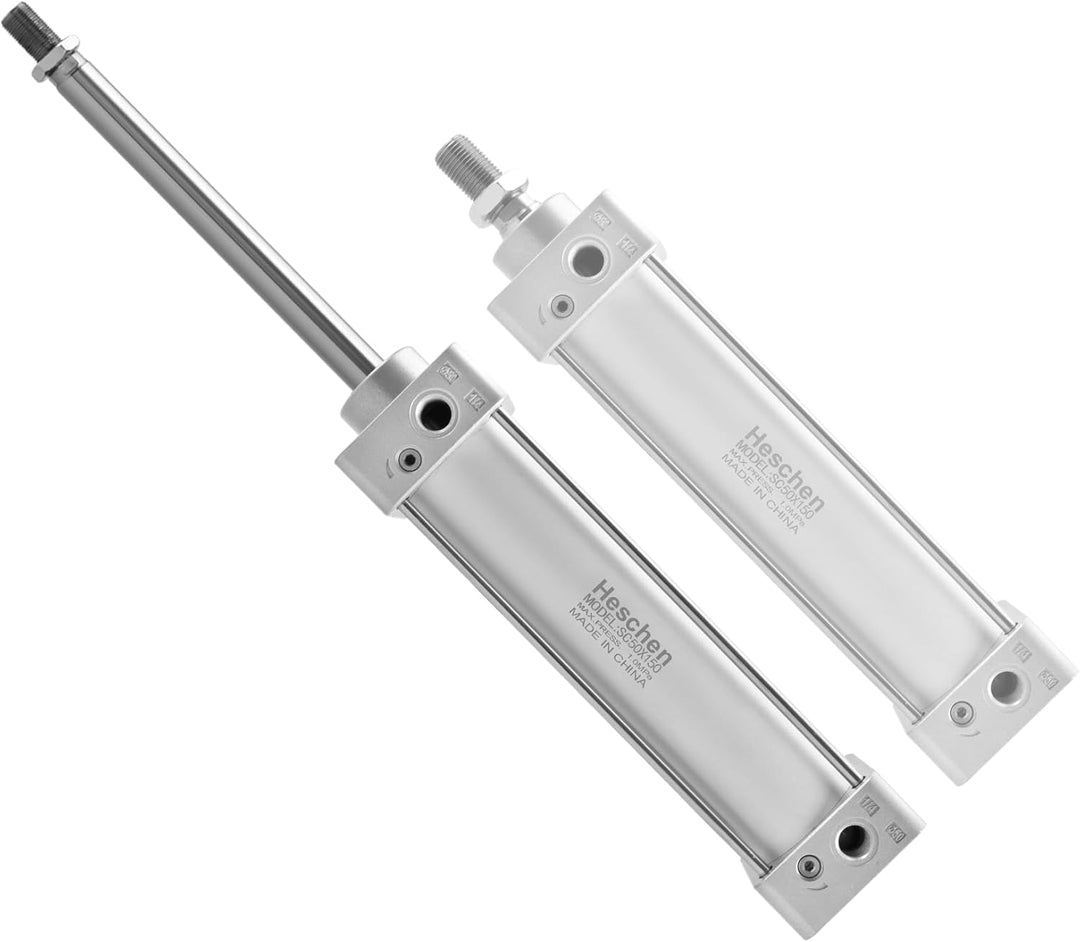 Heschen Pneumatischer Standard-Luftdruckzylinder, SC 50-150, PT1/4 Anschluss, 50mm Bohrung, 150mm Hu