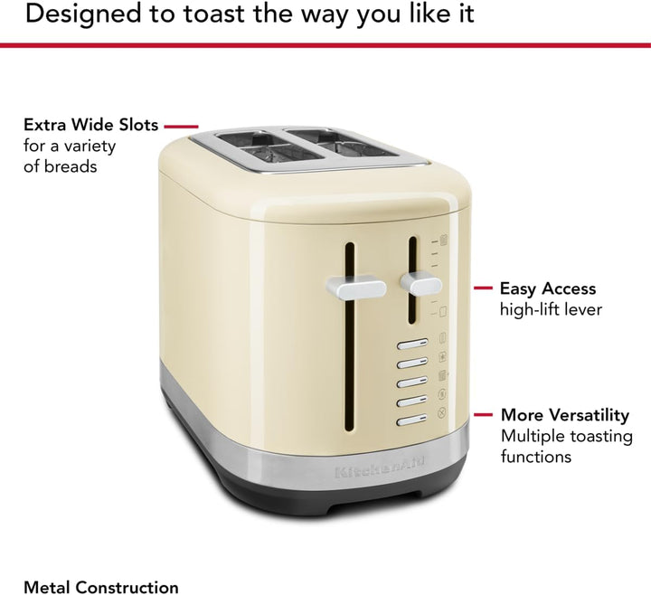 KitchenAid Toaster für 2 Scheiben - Retro Design Toast Machine - 7 verschiedene Funktionen - Edelsth