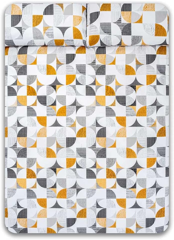 Carnaby Grey Bettwäsche-Set, 150 x 190/200, 50 % Baumwolle, 50 % Polyester, Grau Cama 150 X 190/200