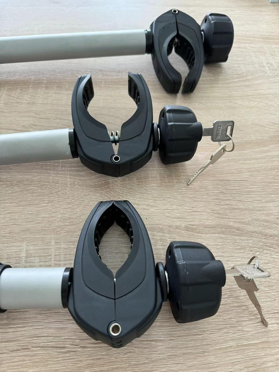Rahmenhalter für Heck-Träger – Aluminium, Haltearm 3Pack, Rahmenhalter Rohr-Länge, für U-Bügelrohr: