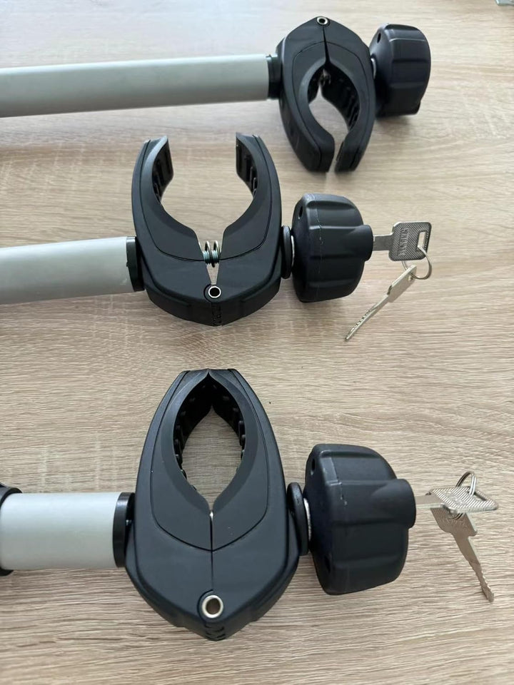 Rahmenhalter für Heck-Träger – Aluminium, Haltearm 3Pack, Rahmenhalter Rohr-Länge, für U-Bügelrohr: